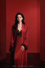 AMELIE LONG ROBE LACE BACK