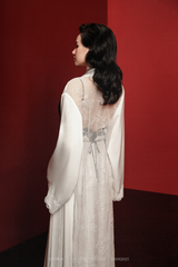 AMELIE LONG ROBE LACE BACK