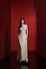 PURA EMBROIDERED BUST WITH LACE NIGHTGOWN