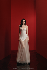 EAU DE MER SILK & MESH NIGHTGOWN