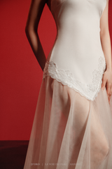 EAU DE MER SILK & MESH NIGHTGOWN