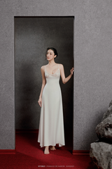 WHITE CHERYL LACE BODICE LONG NIGHTGOWN