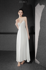 BURGUNDY ELODIE LONG DRESS