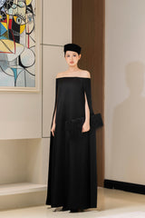 [MS] PEMA OFF-SHOULDER COLUMN GOWN