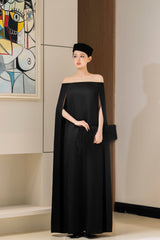 [MS] PEMA OFF-SHOULDER COLUMN GOWN